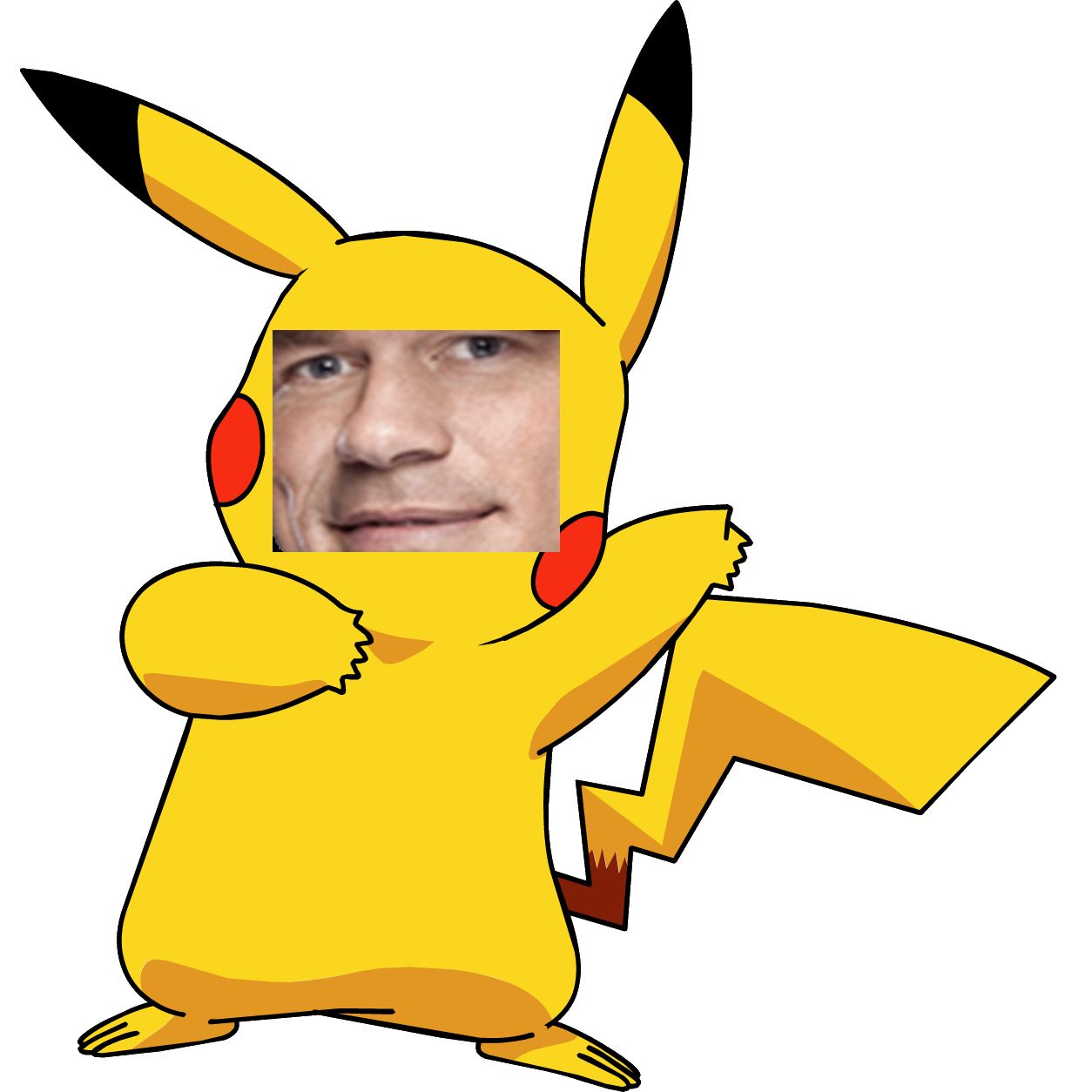Plantilla de meme John Cena Pikachu