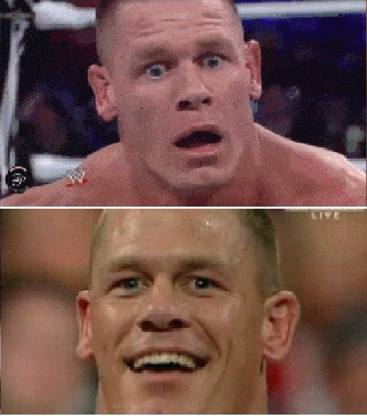 Template meme John Cena Sad/Happy