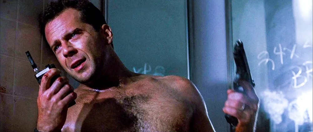 Template meme John McClane Walkie Talkie