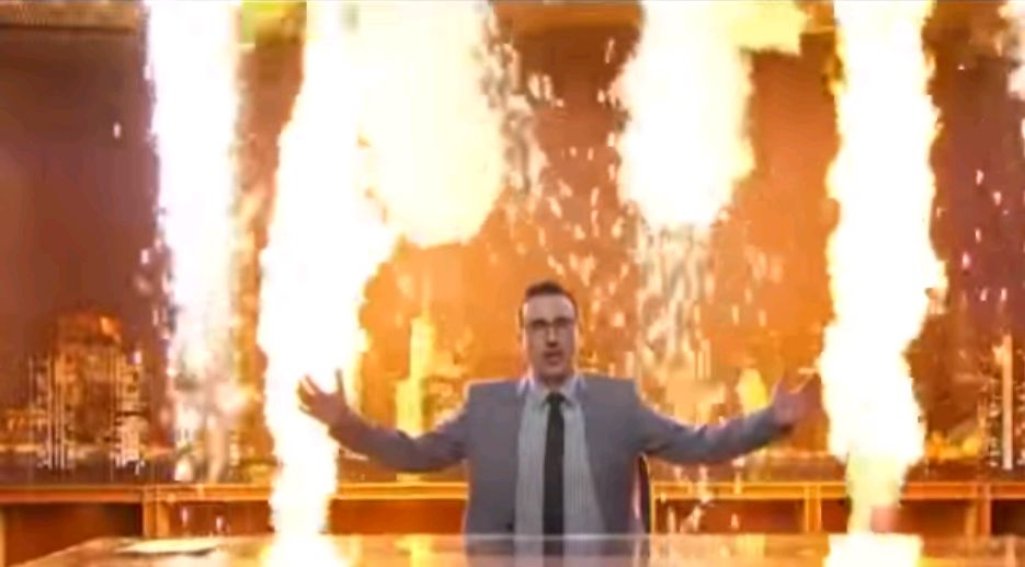 Plantilla de meme John Oliver Fire