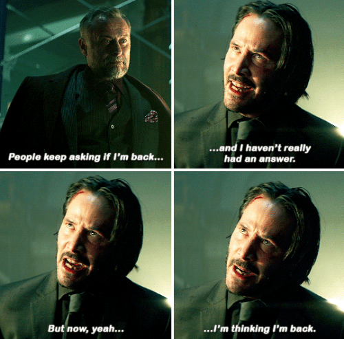 Plantilla de meme John Wick I'm Back