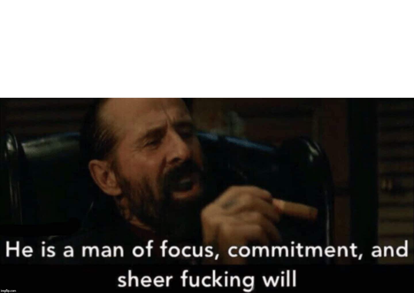 Template meme John wick man of focus
