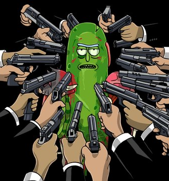 Plantilla de meme John Wick Pickle Rick