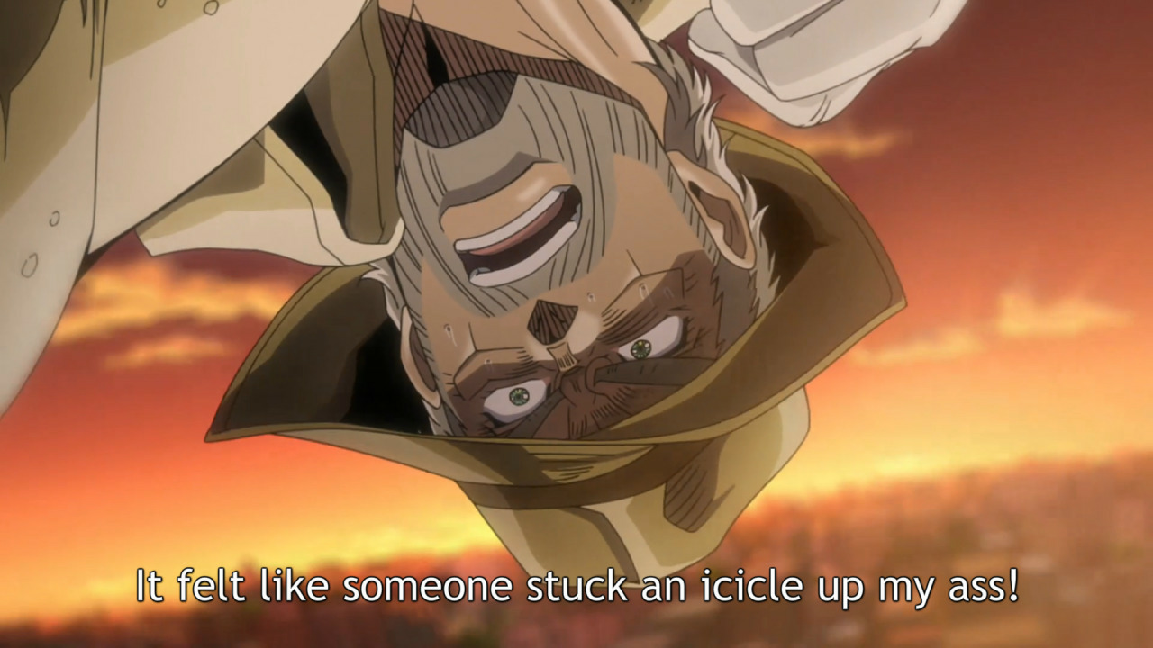JoJo's Bizarre Adventure Joseph Joestar Icicle up my ass meme template