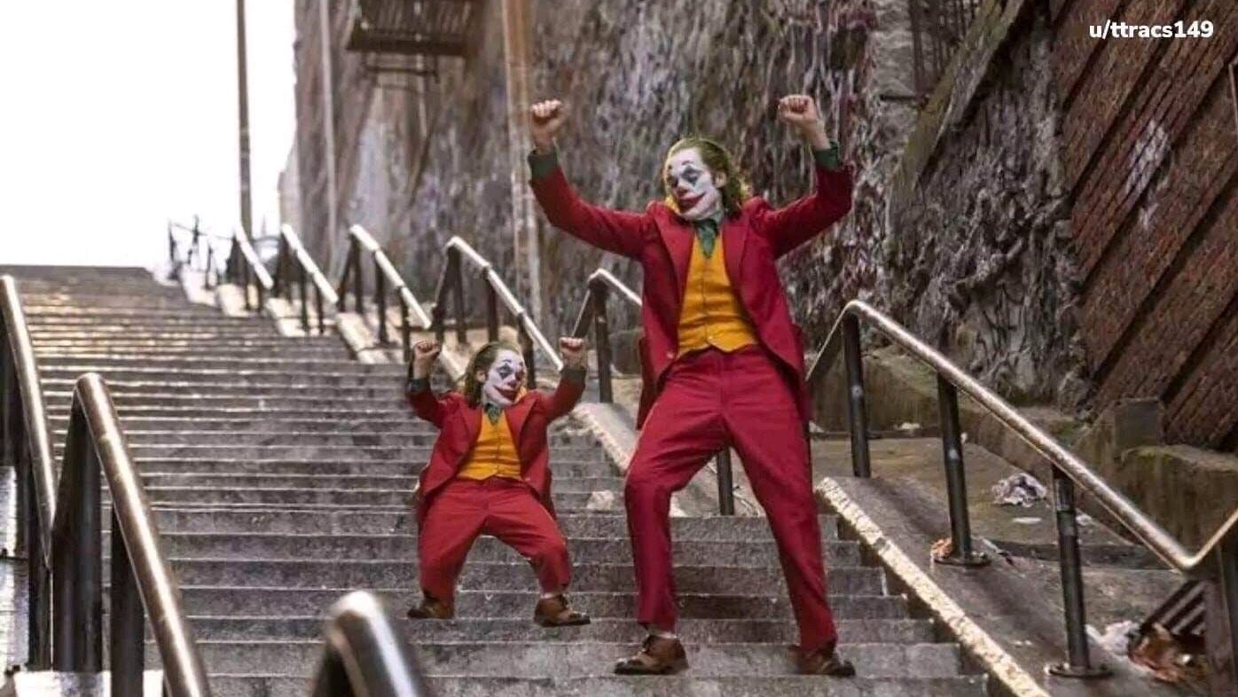 Plantilla de meme Joker and mini joker