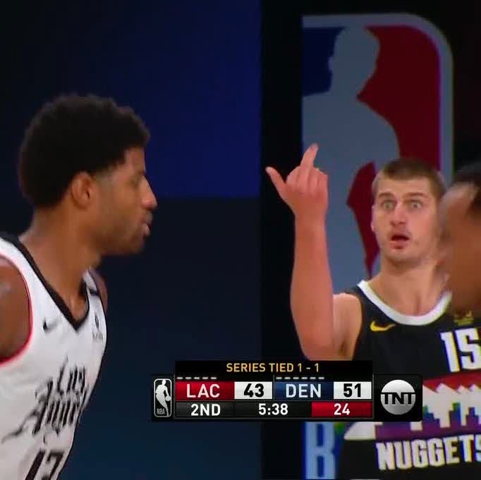 Template meme Jokic Flipping Off George