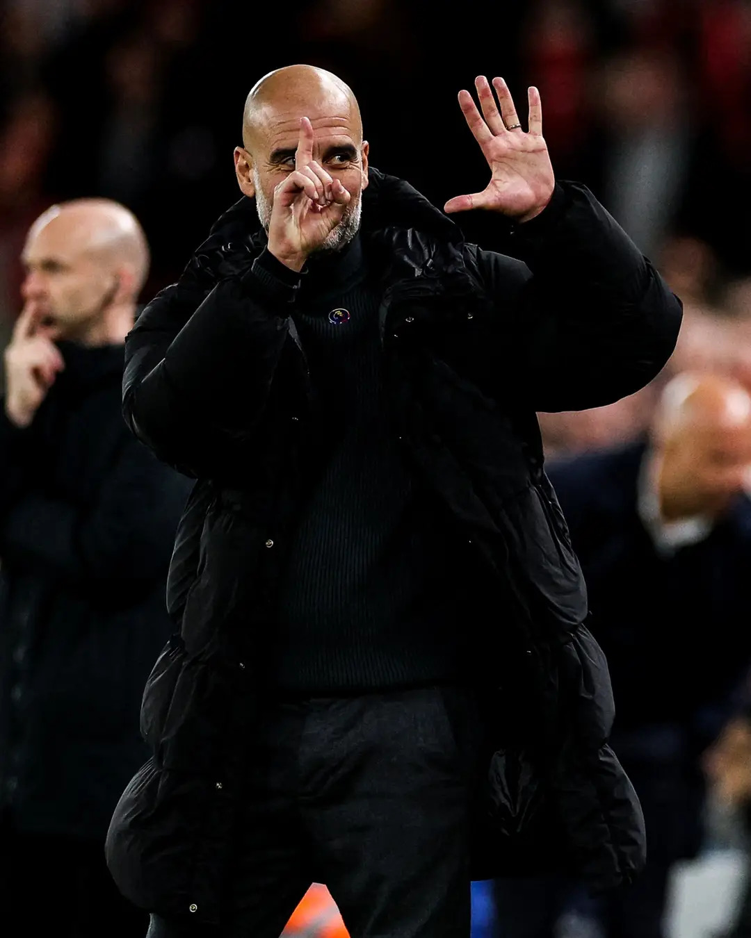 Template meme Josep Guardiola Taunting Liverpool Fans