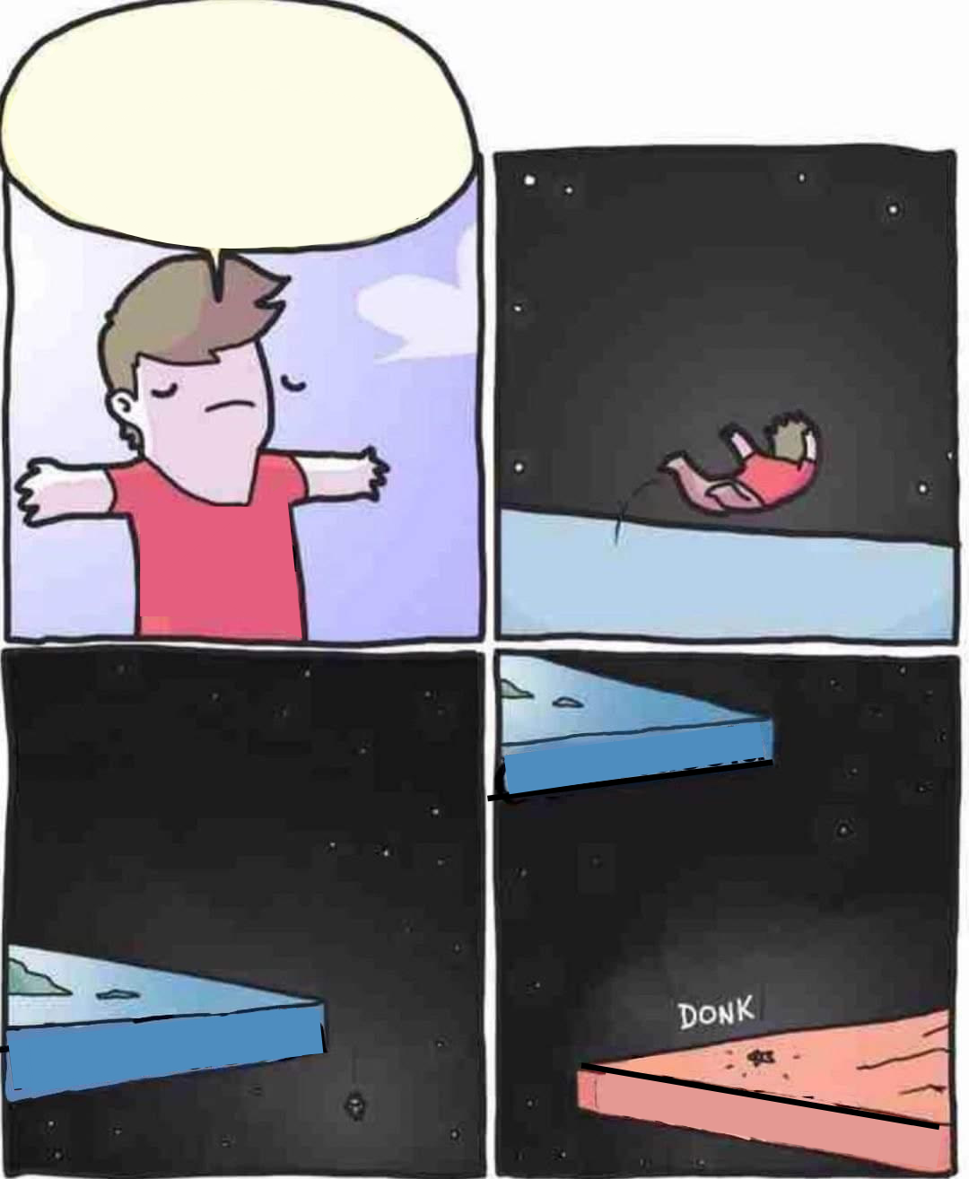 Plantilla de meme Jumping from Flat Earth to Flat Mars