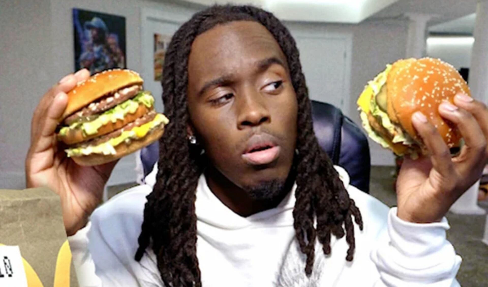 Template meme Kai Cenat McDonalds