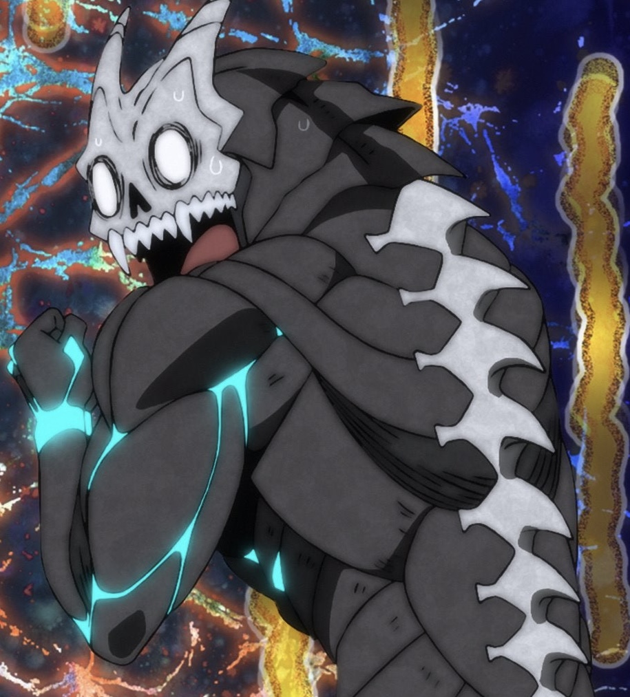 Plantilla de meme Kaiju No 8 Shocked/Scared