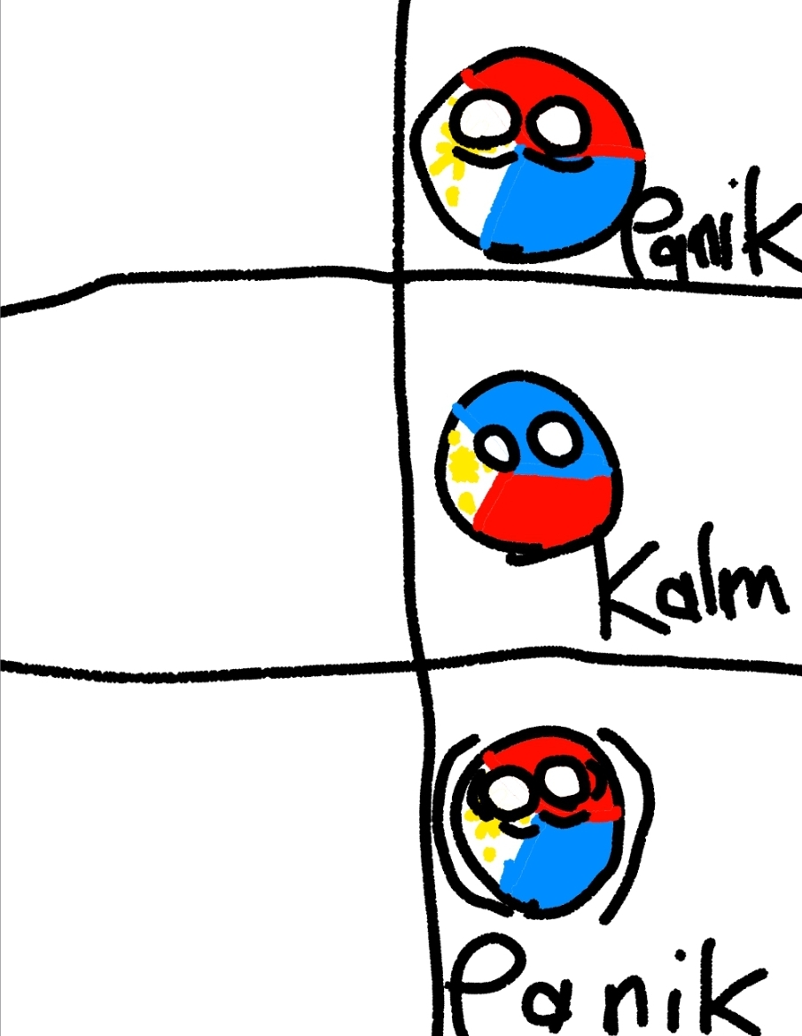 Template meme Kalm panik kalm but countryballs