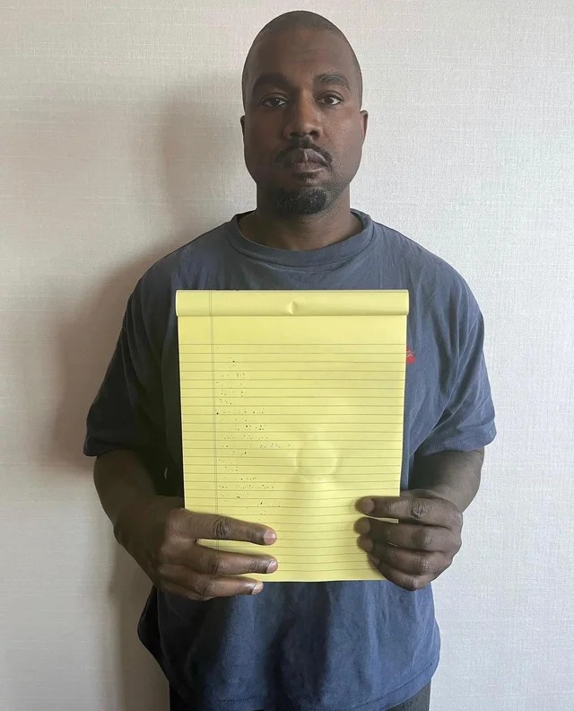 Plantilla de meme Kanye notepad