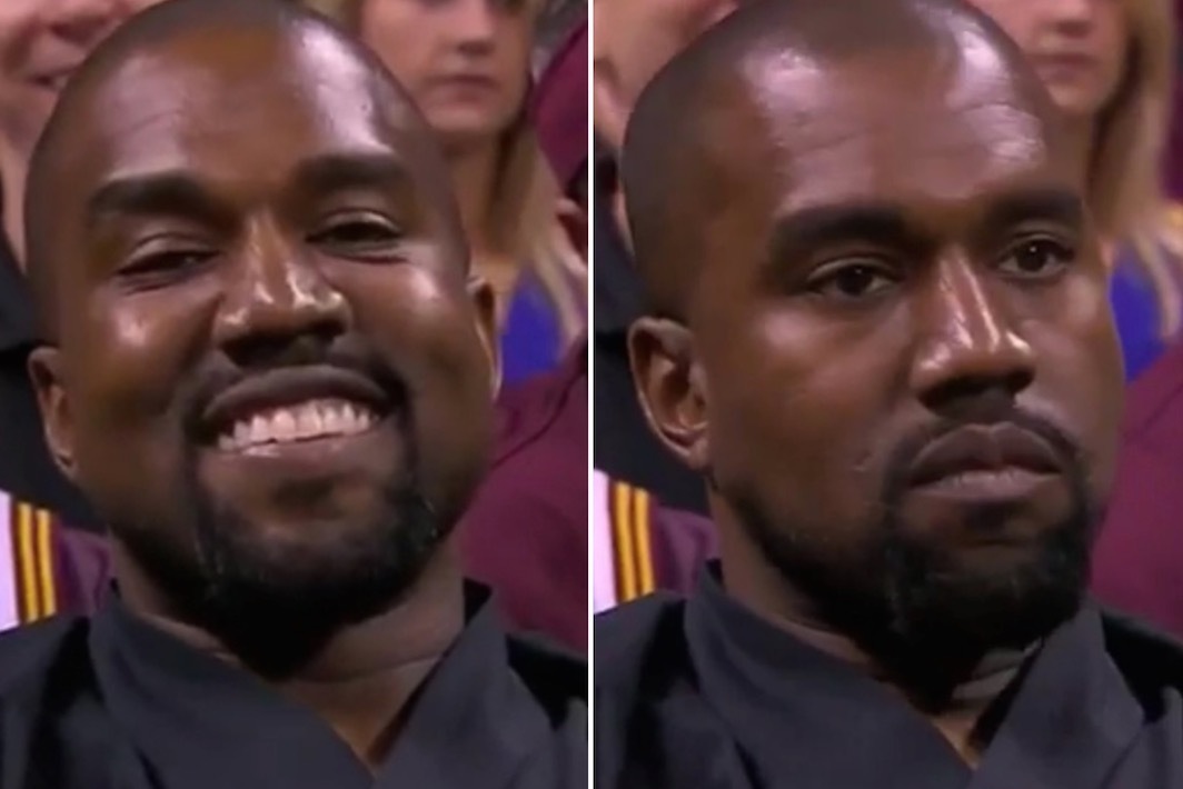 Template meme Kanye Smile/Not Smile