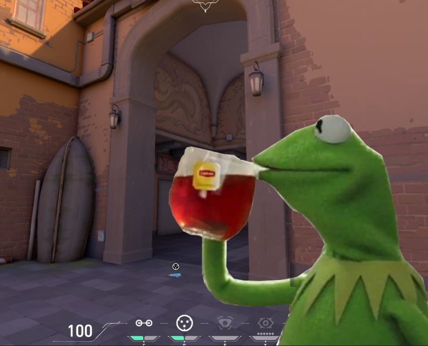 Plantilla de meme kermit in ascent