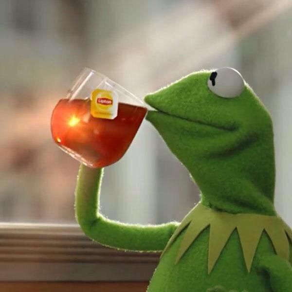 Plantilla de meme Kermit Lipton