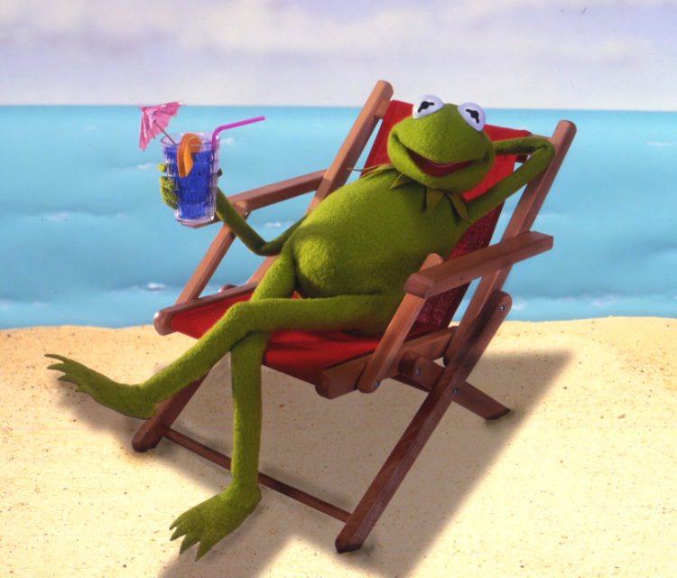 Plantilla de meme Kermit vacation