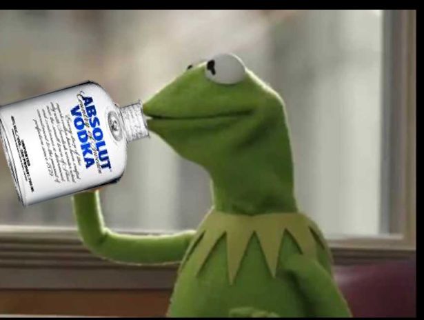 Plantilla de meme Kermit Vodka
