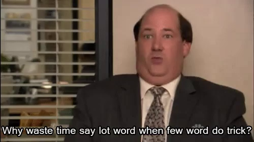 Plantilla de meme Kevin Malone Words