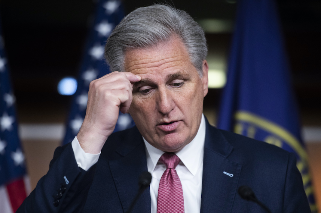 Kevin McCarthy, jellyfish, thinking up a lie meme template