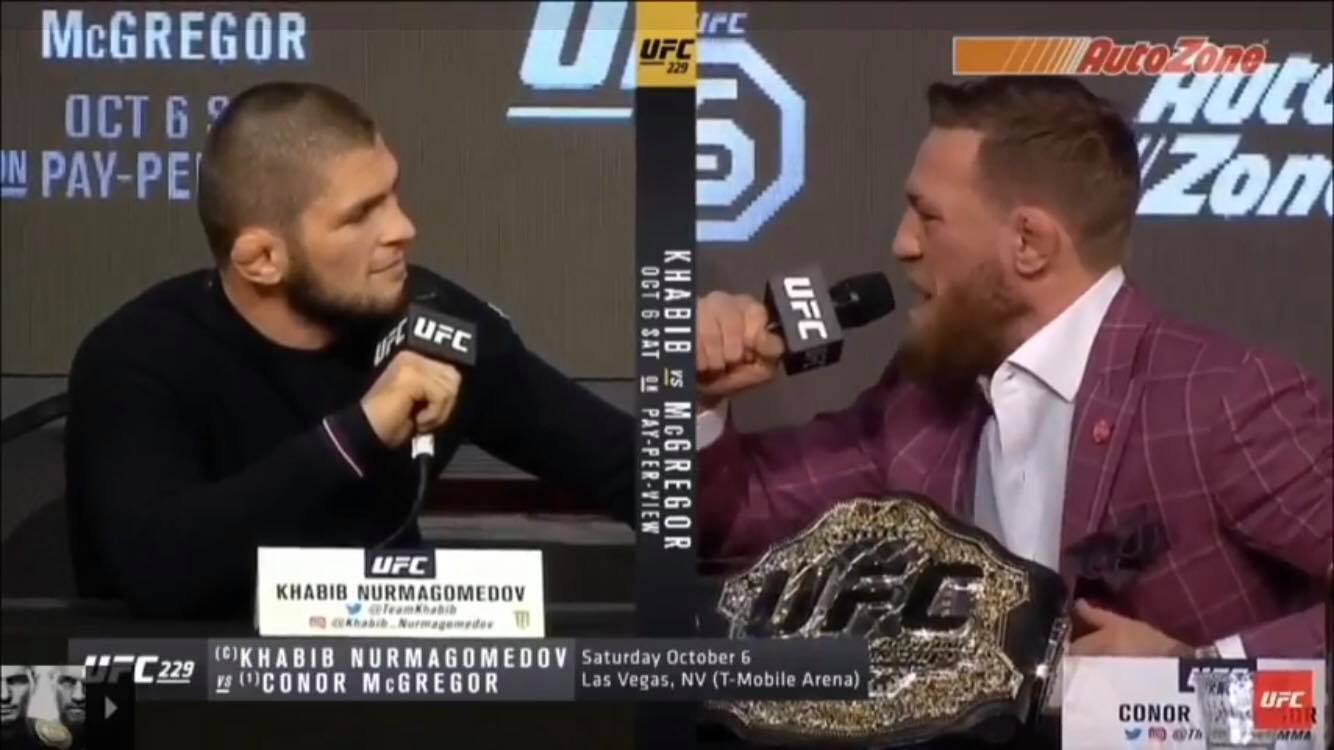 Plantilla de meme Khabib and McGregor