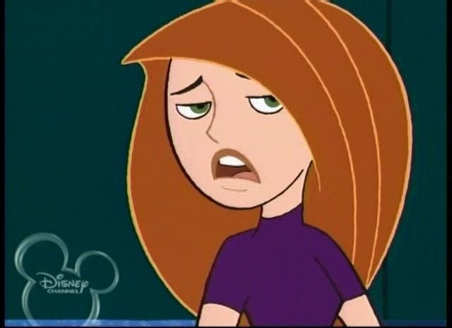 Template meme Kim Possible annoyed/disgusted