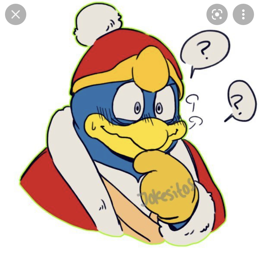 Plantilla de meme King Dedede Asking nervously