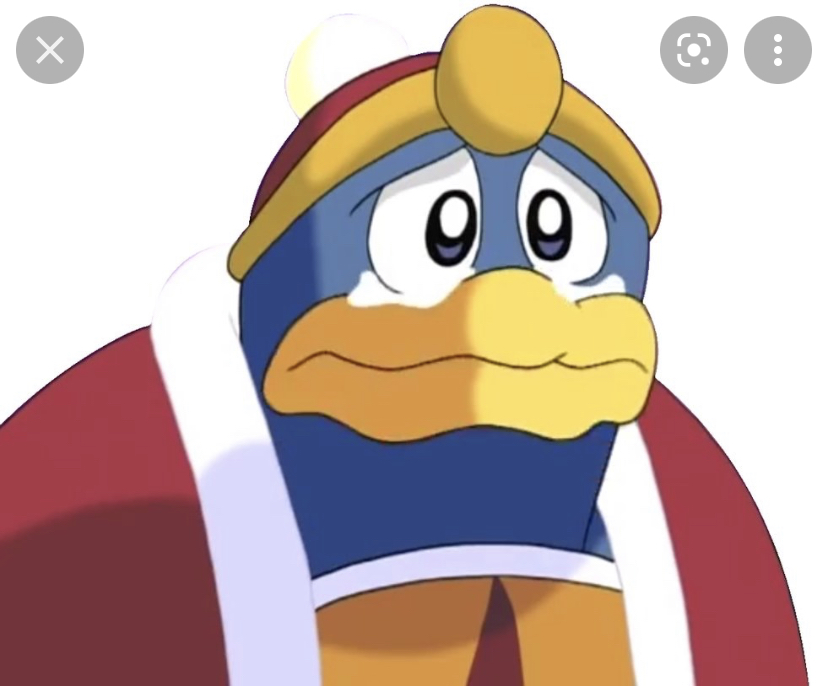 Template meme King Dedede sad