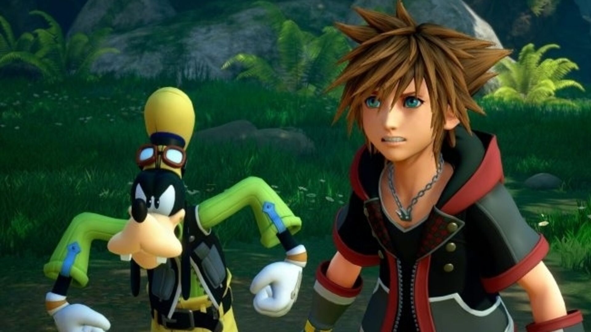 Plantilla de meme Kingdom Hearts 3 Goofy and Sora