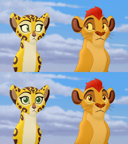 Plantilla de meme Kion and Fuli Side-eye