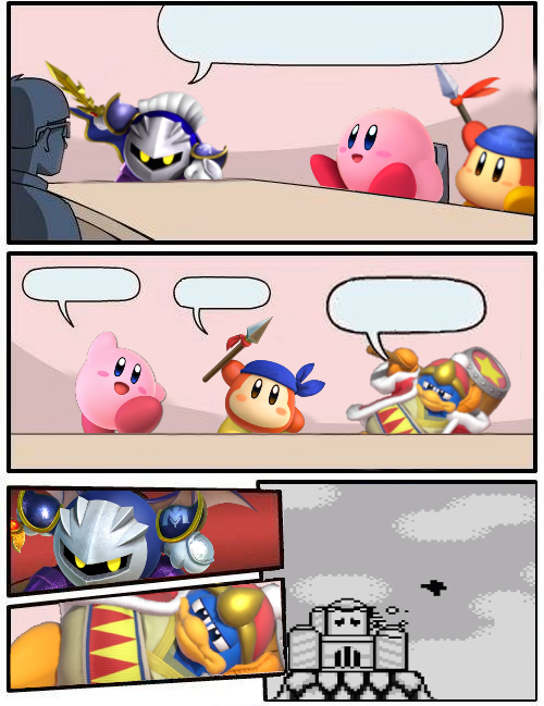 Template meme Kirby Boardroom Meeting Suggestion