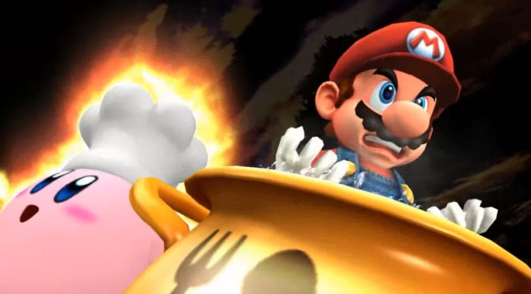 Template meme Kirby cooks Mario
