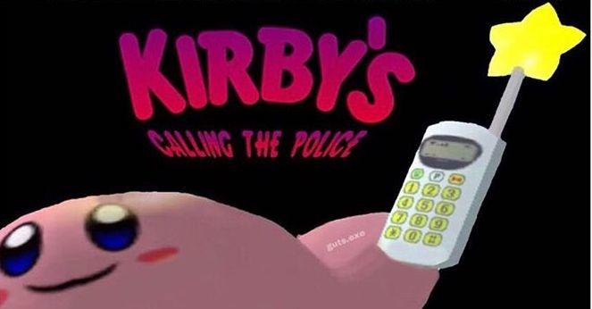 Template meme Kirby's calling the Police