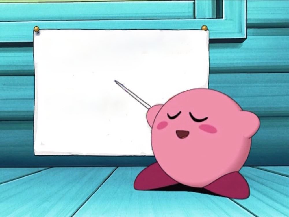 Plantilla de meme kirby sign