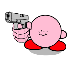 Plantilla de meme Kirby with a gun
