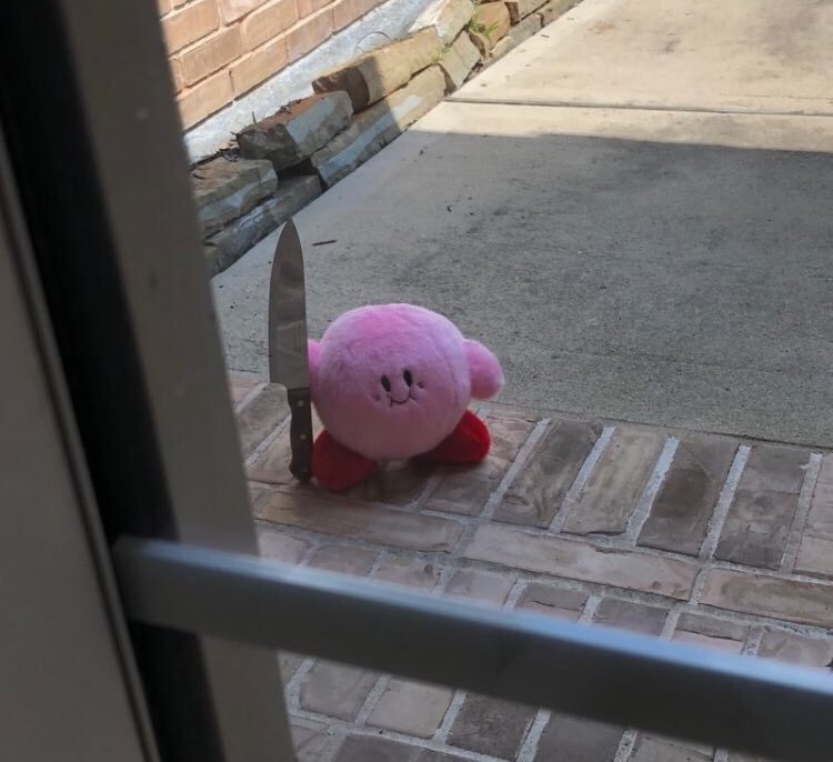 Template meme Kirby With A Knife