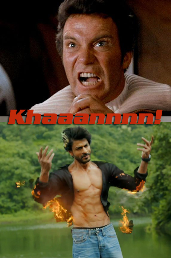 Template meme Kirk Shah Rukh Khan on FIRE!