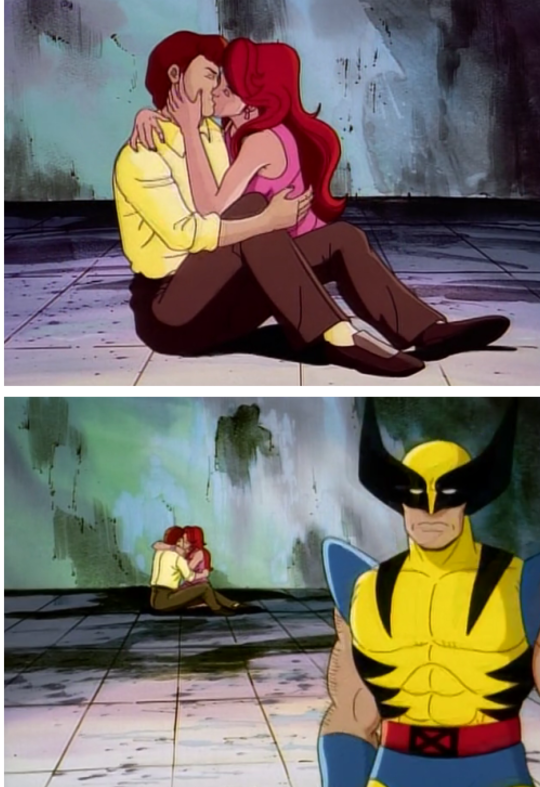 Plantilla de meme Kissing Wolverine