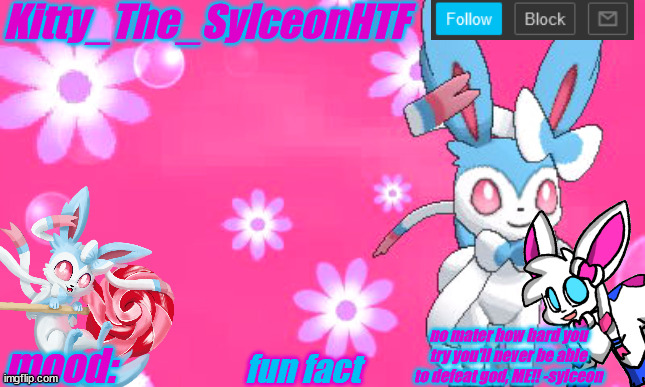 Plantilla de meme Kitty_The_SylceonHTF's shiny sylveon announcment template!