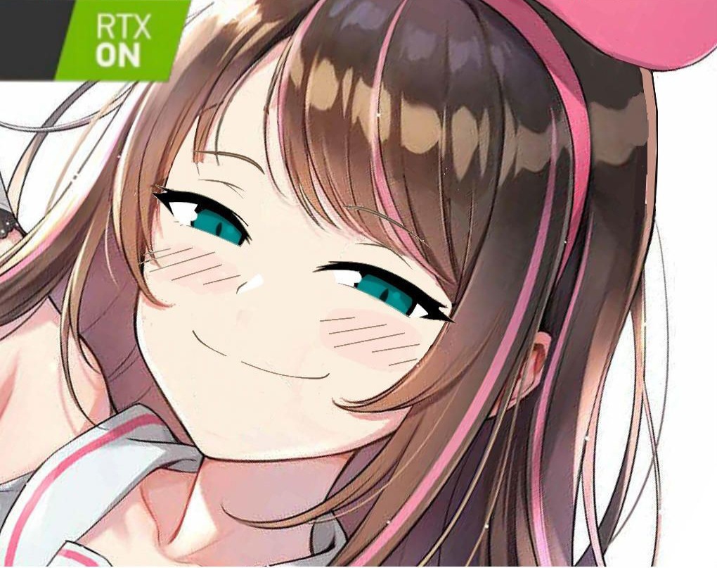 Template meme Kizuna AI smug face