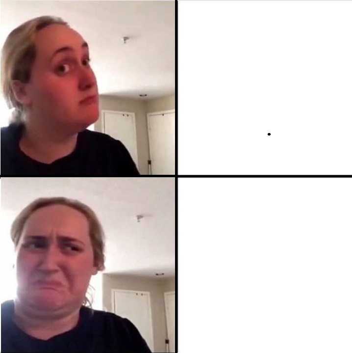 Template meme Kombucha Girl Reverted
