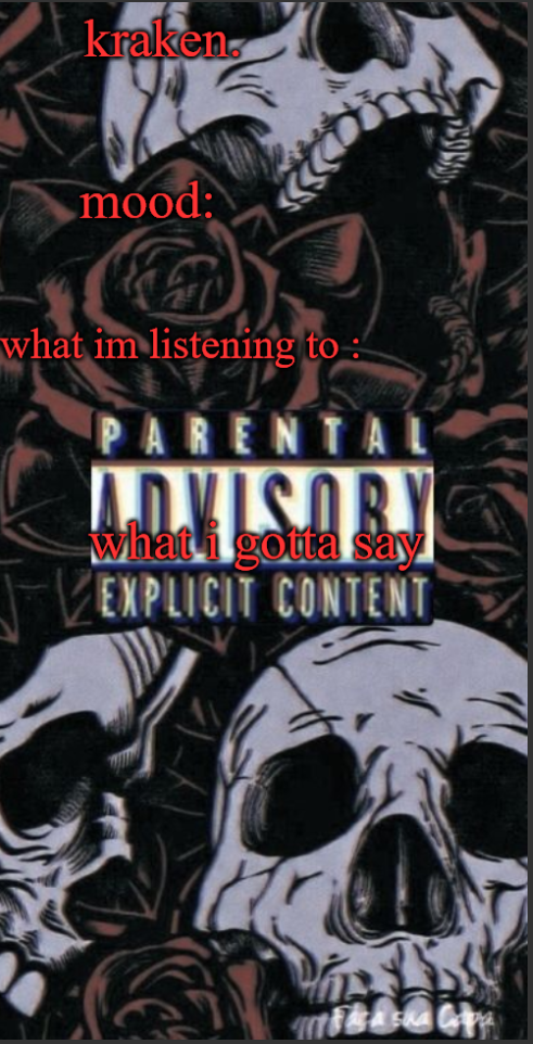 Template meme krakens skull and flowers temp