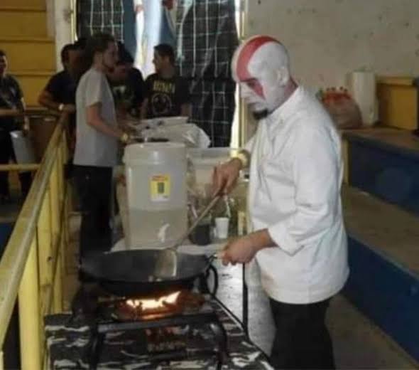 Plantilla de meme Kratos cooking