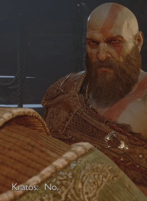 Template meme Kratos Says No