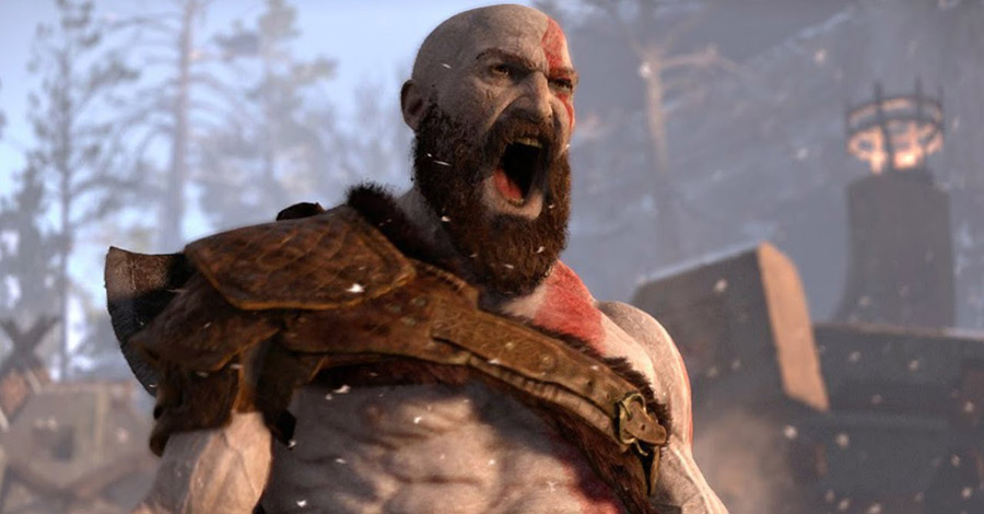 Plantilla de meme kratos scream