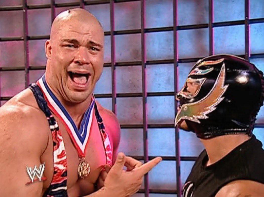 Plantilla de meme Kurt Angle & Rey Mysterio
