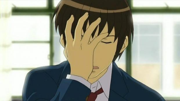 Plantilla de meme Kyon Facepalm Ver 2