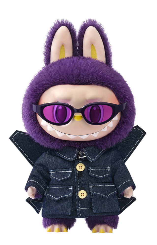 Template meme Labubu Purple Glasses