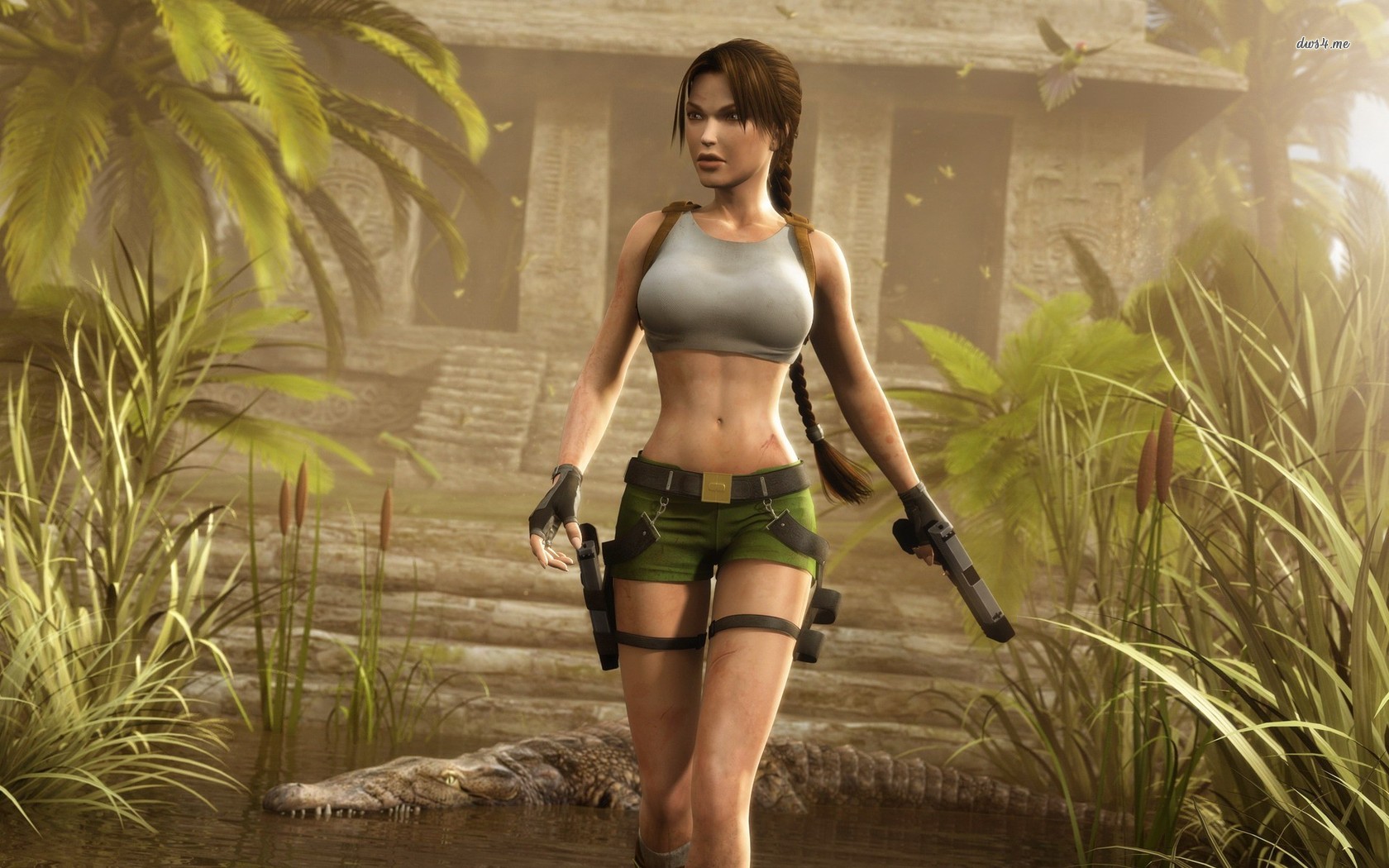 Plantilla de meme lara croft
