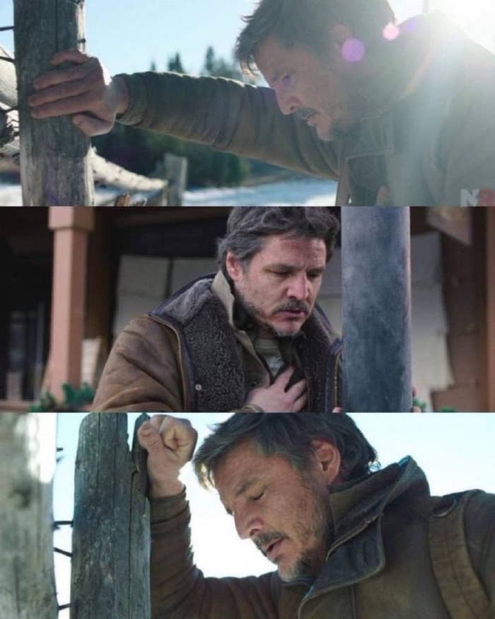 Plantilla de meme Last of us panic attack