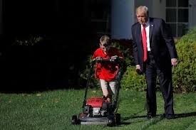 Lawn mower boy meme template